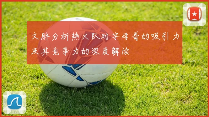 文胖分析热火队对字母哥的吸引力及其竞争力的深度解读